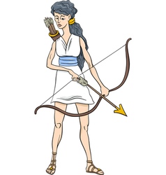 Greek goddess hera cartoon Royalty Free Vector Image