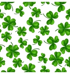 Saint patricks day seamless pattern with clover Vector Image