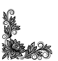 Floral corner pattern Royalty Free Vector Image