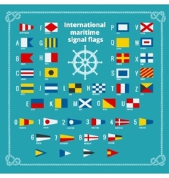 International naval signal flags Royalty Free Vector Image