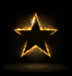 Frame gold stars Royalty Free Vector Image - VectorStock