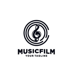 Music logo design inspiration idea concept Vector Image