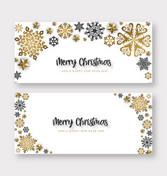 White golden merry christmas background Royalty Free Vector