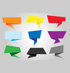 Origami speech bubble Royalty Free Vector Image