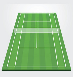 Tennis court from top view Royalty Free Vector Image