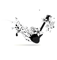Abstract music background with notes Royalty Free Vector