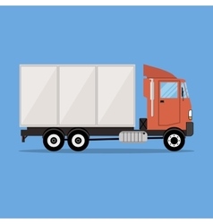 Cartoon delivery cargo truck Royalty Free Vector Image