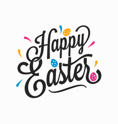 Happy easter card hand lettering Royalty Free Vector Image