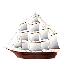 Yacht isolated Royalty Free Vector Image - VectorStock