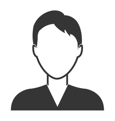 Young male profile in black and white colors Vector Image