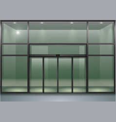 Automatic Glass Doors Royalty Free Vector Image