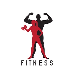 Man and woman of fitness silhouette character make