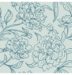 Peony seamless pattern Royalty Free Vector Image