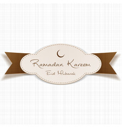 Ramadan kareem eid mubarak religious emblem vector