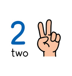 9 kids hand showing number nine hand sign Vector Image