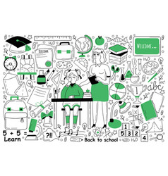 School education - doodle set Royalty Free Vector Image