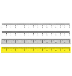 Drawing set Wooden ruler and pencil eraser with Vector Image