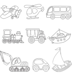 Cartoon transport toys Royalty Free Vector Image