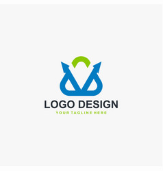 Triangle arrow logo design Royalty Free Vector Image