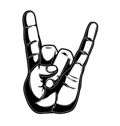 Hand in rock n roll sign Royalty Free Vector Image