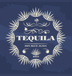 Vintage tequila poster design Royalty Free Vector Image