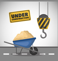 Worker under construction place Royalty Free Vector Image