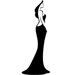 Elegant silhouettes of women Royalty Free Vector Image