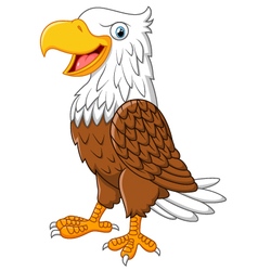 Cartoon eagle posing Royalty Free Vector Image