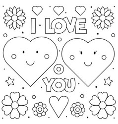 You are loved coloring page black and white Vector Image