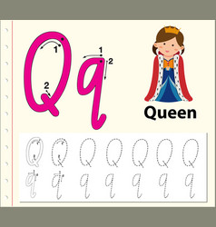 Letter a tracing alphabet worksheets Royalty Free Vector