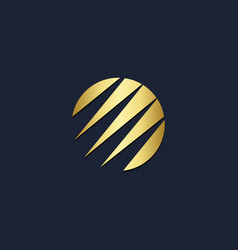 World globe technology gold logo Royalty Free Vector Image