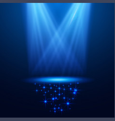 Blue stage with spotlight Royalty Free Vector Image