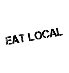 Eat local rubber stamp Royalty Free Vector Image