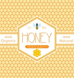 Honey label template for logo products Royalty Free Vector