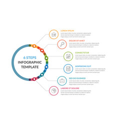 Infographic template with six elements Royalty Free Vector