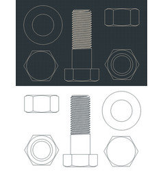 Bolt and nut Royalty Free Vector Image - VectorStock