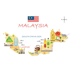 Map of malaysia Royalty Free Vector Image - VectorStock