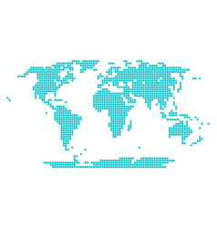 Dotted world map square point Royalty Free Vector Image
