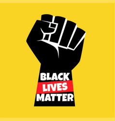 Raised fist symbol black lives matter fist sign Vector Image