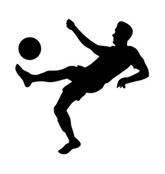 A football player kicking ball Royalty Free Vector Image