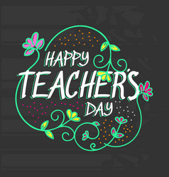 Happy teachers day concept Royalty Free Vector Image