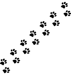 Background with black paw prints Royalty Free Vector Image