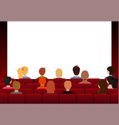 Cartoon cinema concept interior Royalty Free Vector Image