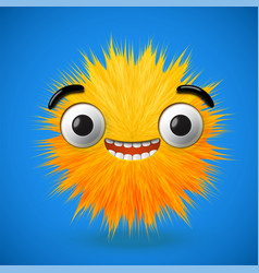 High-detailed 3d fur smiley emoticon Royalty Free Vector