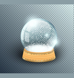White snow globe empty template isolated Vector Image