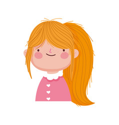 Girls Cartoons Ponytail Vector Images Over 880