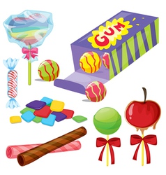 Various sweets and wallaper Royalty Free Vector Image