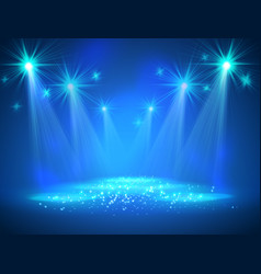 Spotlight on stage with smoke and light Royalty Free Vector