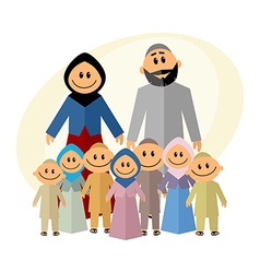 Muslim kids islamic children cartoon characters Vector Image