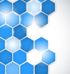 Abstract black hexagon Royalty Free Vector Image